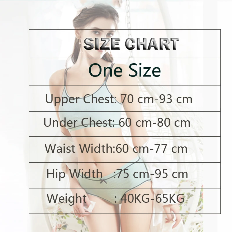 Комплект японского нижнего белья из хлопка с тонким винтом комплект пуш-ап