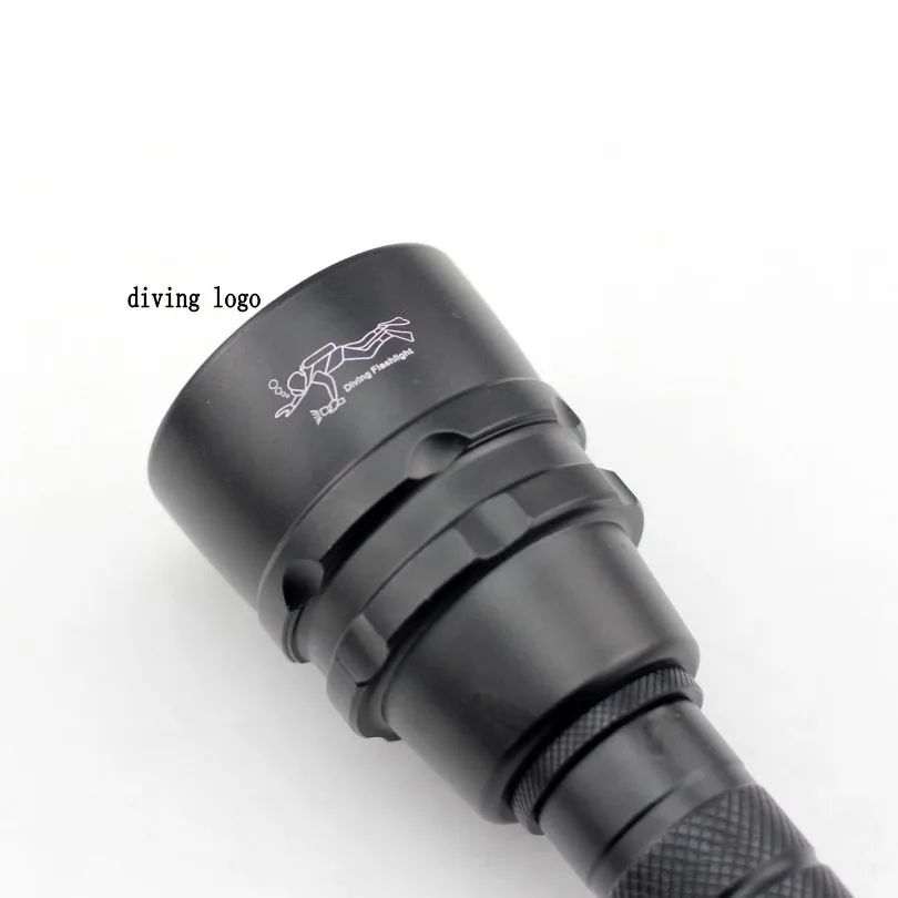 Водонепроницаемый подводный фонарик высокой мощности 5 * L2 для дайвинга 200 м