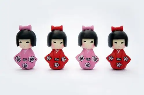 20 шт. новые милые японские полимерные Мини куклы Kokeshi для девочек размер 1 8x1x2 5