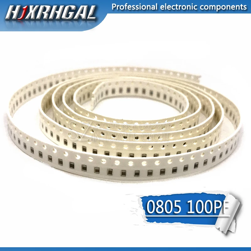 100 шт. 100PF NPO ошибка 50 в 0805 100P 0.1NF SMD толстая пленка чип многослойный керамический