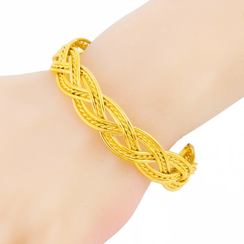 Ethlyn 2017 браслет в эфиопском стиле для женщин Золотой и медный девочек-подростков