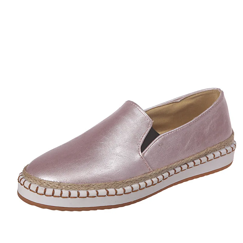 

2019 summer new women's shoes flat bottom hemp sewing thread large size hot women's single shoes