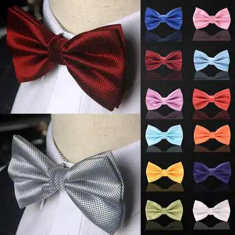 Мужской галстук-бабочка для взрослых, Классическая мода, Свадебная вечеринка, формальный атласный подарок, разноцветный Регулируемый шейн...