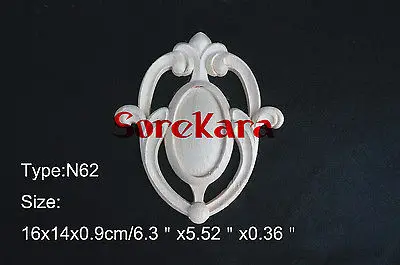 N62 16x14x0 9 см деревянная резная аппликация Onlay наклейка для столярных рамок