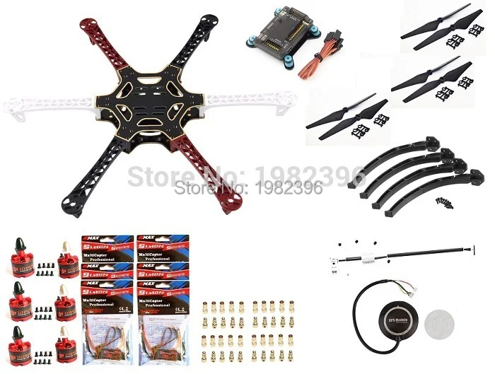 

DIY Kit F550 Hexacopter APM2.8 FC NEO-7M GPS 920KV Motor + ESC Simonk 30A