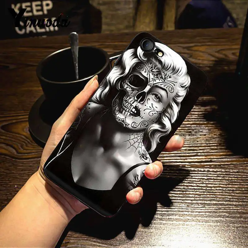 Yinuoda тату День мертвых Классический Лучший чехол для телефона для iPhone X 8 7 6 6S Plus X 5 5S XS XR 11 11pro 11promax