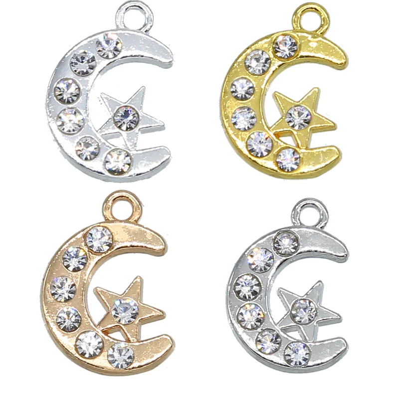 8 шт. Фурнитура для бижутерии Стразы Аллах мусульманский полумесяц Шарм Разъем