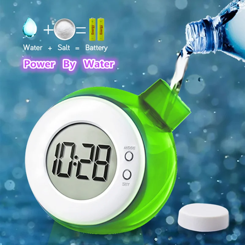 Ребенок водный порошковый часы, настольные часы Eco-Friendly воды энергии цифровые часы творческий умный стол часы украшение для дома