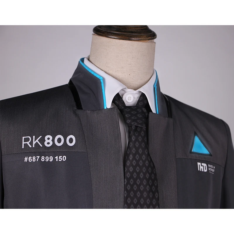 JAYANPOO новая игра Детройт стать человеком Коннор RK800 агент Костюм Униформа туго