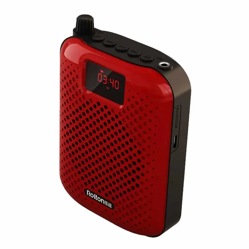 Red Rolton K500 Bluetooth мегафон портативный голосовой усилитель поясной ремень клип Поддержка Радио TF MP3 для гидов, учителя колонки - Цвет: Red