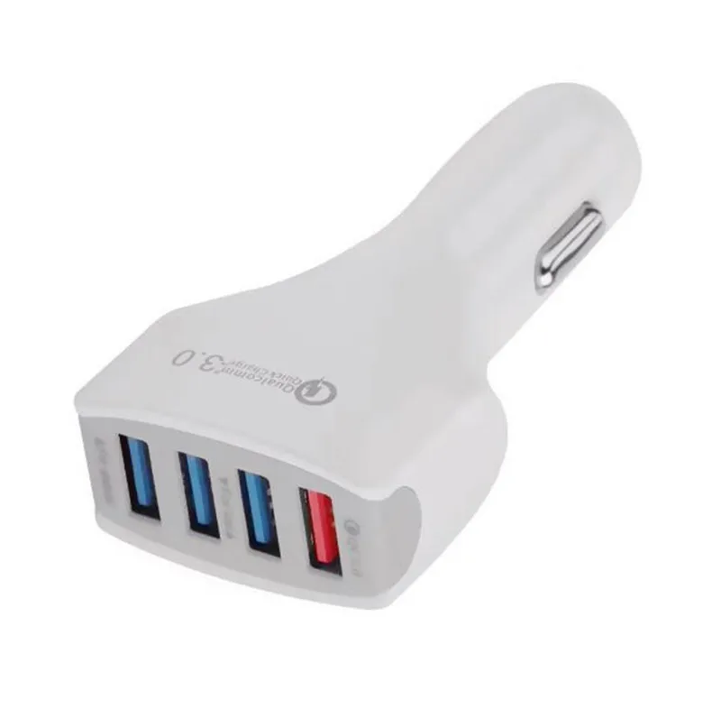50 шт QC3.0 быстрое зарядное устройство 4 порта Переходник USB для зарядки в машине 5V 7A