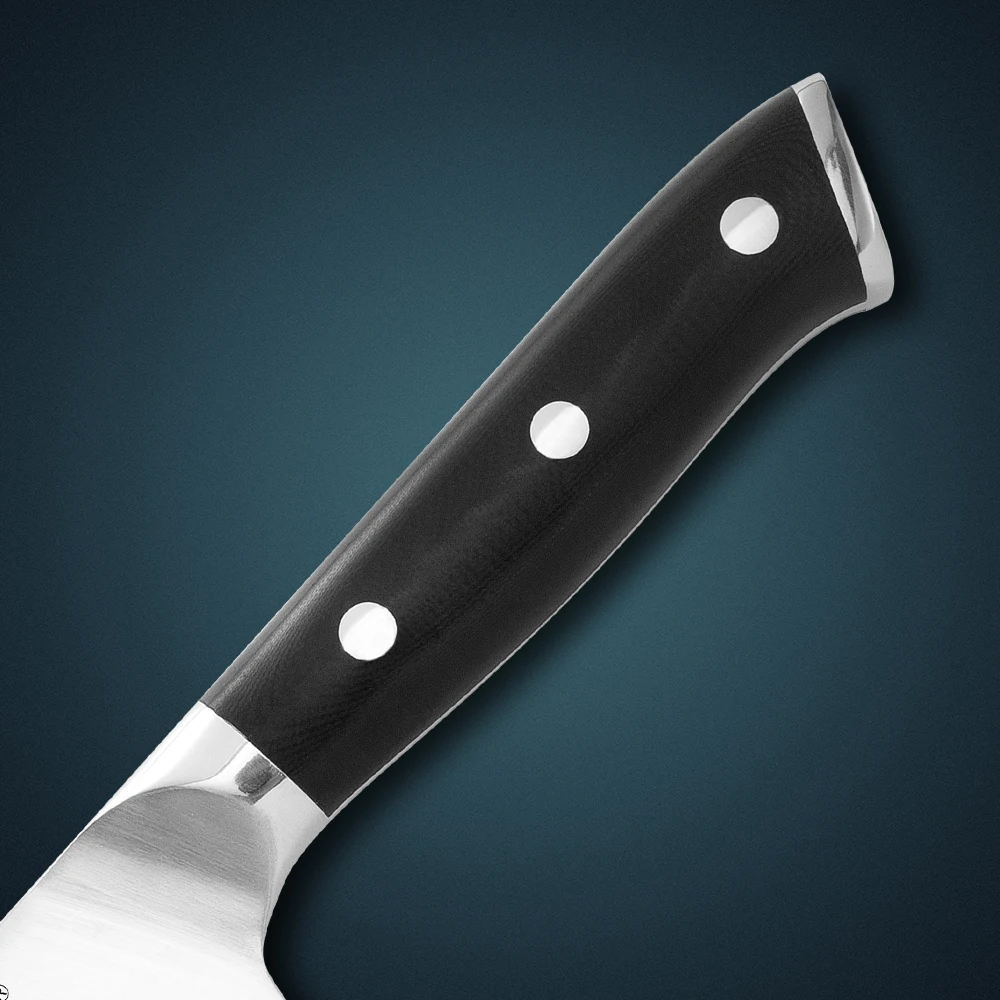 Huiwill супер качество " японский AUS-8 кухонный нож из нержавеющей стали Santoku/японский нож шеф-повара с двойной кованой ручкой G10