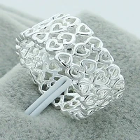 new simple design 925 silver ring fashion full of love finger rings women female birthday jewelry anel