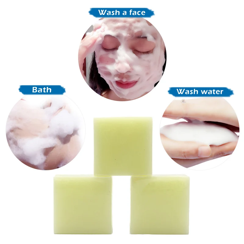

60g Removal Pimple Pore Acne Treatment Sea Salt Soap Cleaner Moisturizing Goat Milk Soap Face Care Wash Basis Soap