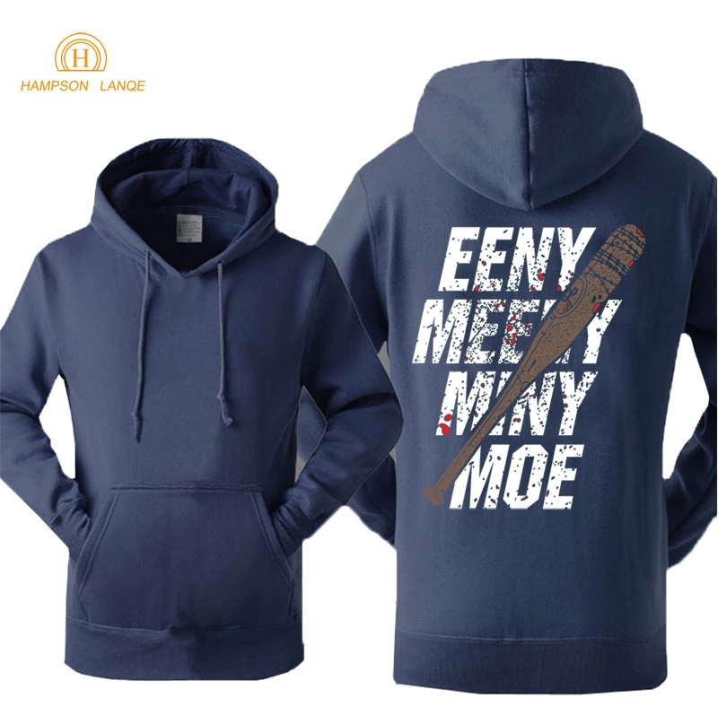 Мужские толстовки с капюшоном Ходячие мертвецы Meeny Miny Moe Negan Lucille весна-осень 2019