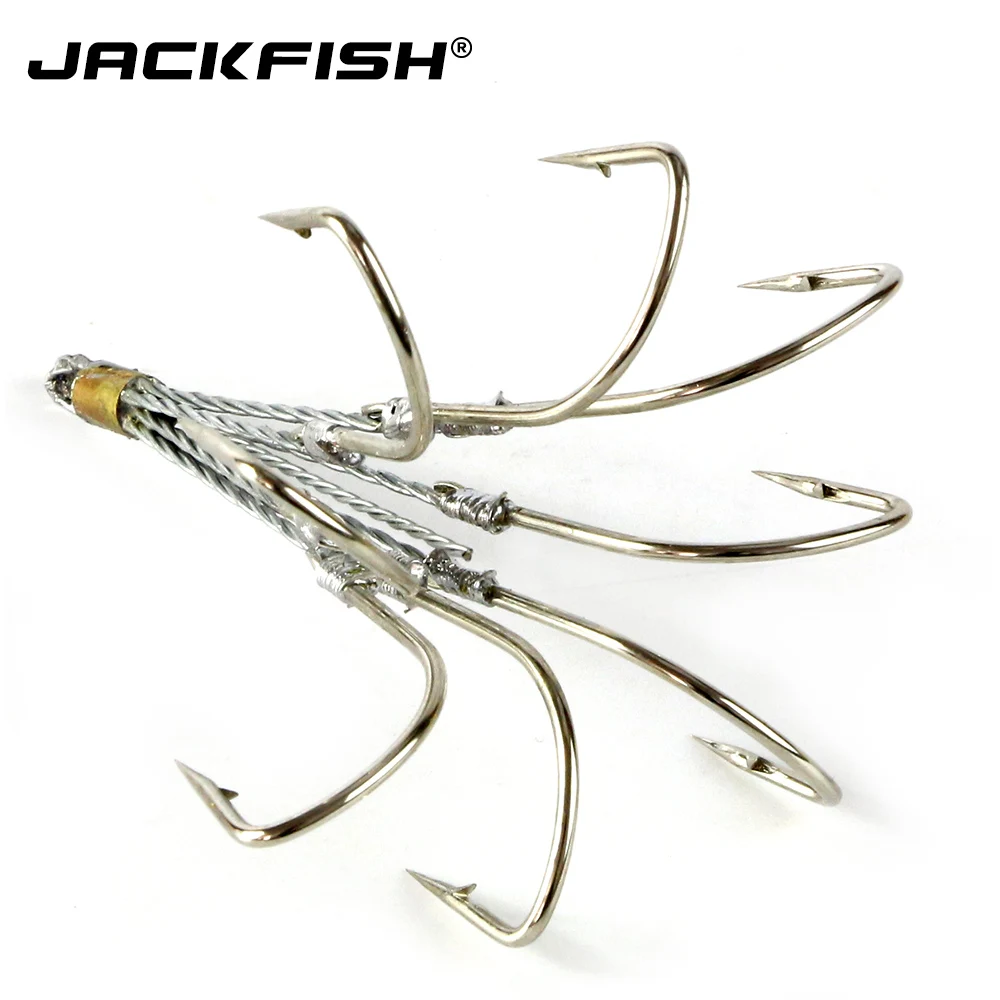 Тройные Крючки JACKFISH из углеродистой стали 5 шт./лот 4 #5 #6 #8 # большое рыболовное