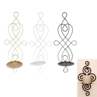 chinese knot wall hanging candlestick metal iron candlestick hanging wall sconce candle holder home wedding decor ornaments