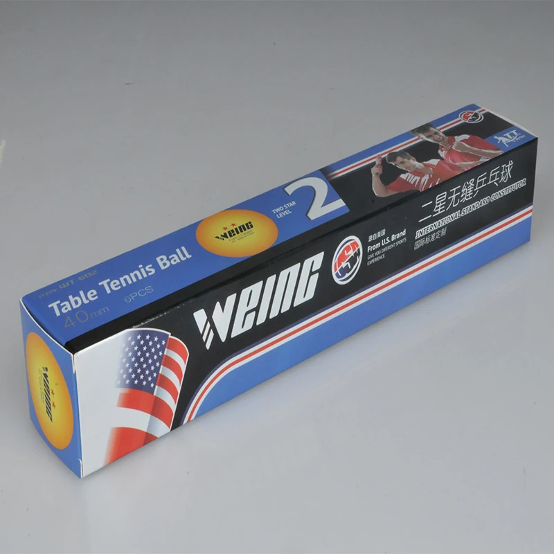 2018 WEING Новый WT-602 двухзвездочный подлинный мяч для пинг понга Профессиональный