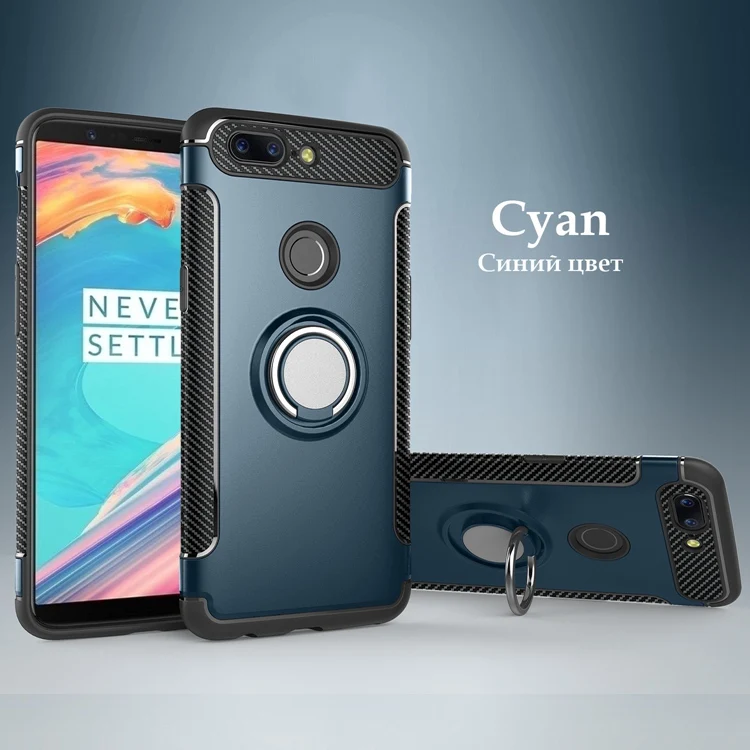 Fghgf чехол для OnePlus 5T чехол Marvel силиконовый Твердый PC мягкое кольцо Броня чехол для One Plus 5 5T чехол s для One Plus 5T 5 Shell Capa - Цвет: Cyan