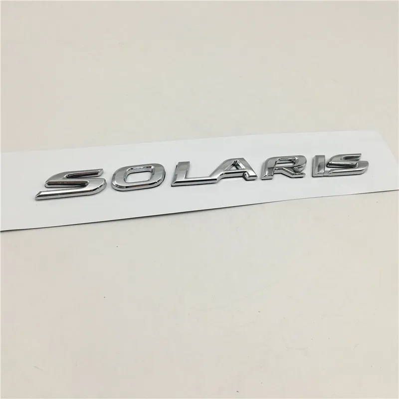 Для Hyundai Solaris эмблема логотип задней загрузки хромированная Серебристая Наклейка