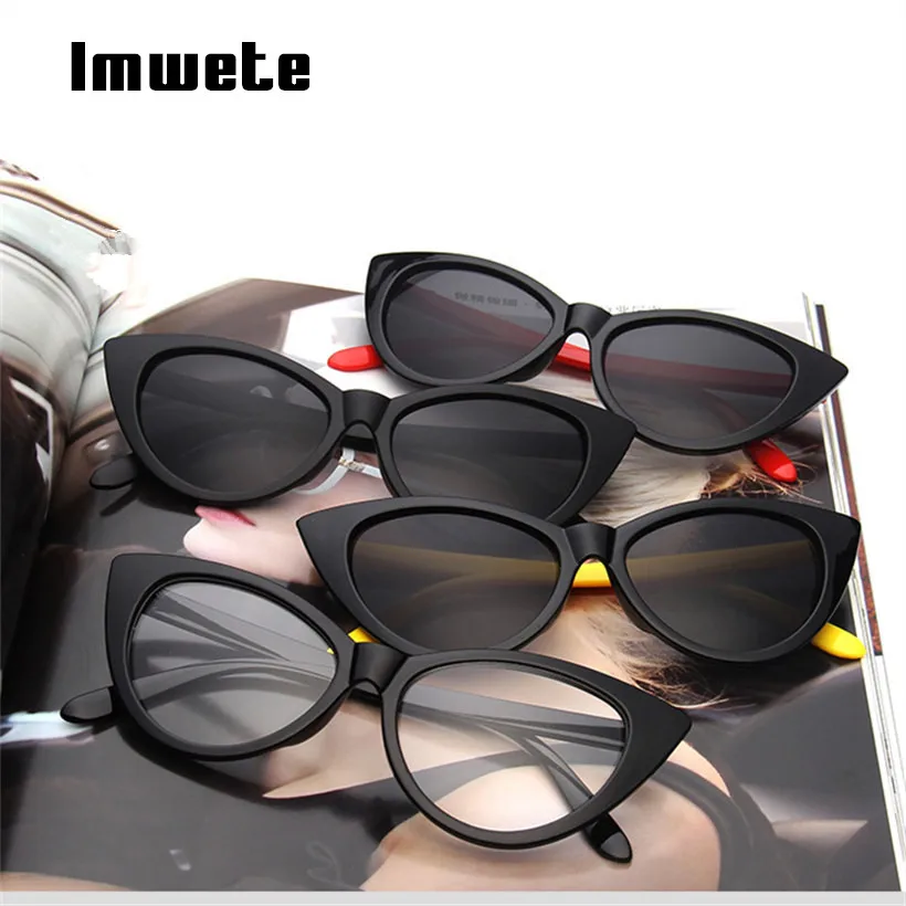 Imwete, Ретро стиль, кошачий глаз, солнцезащитные очки для женщин, фирменный дизайн, солнцезащитные очки, женские, классические, кошачьи глаза, очки для женщин, UV400