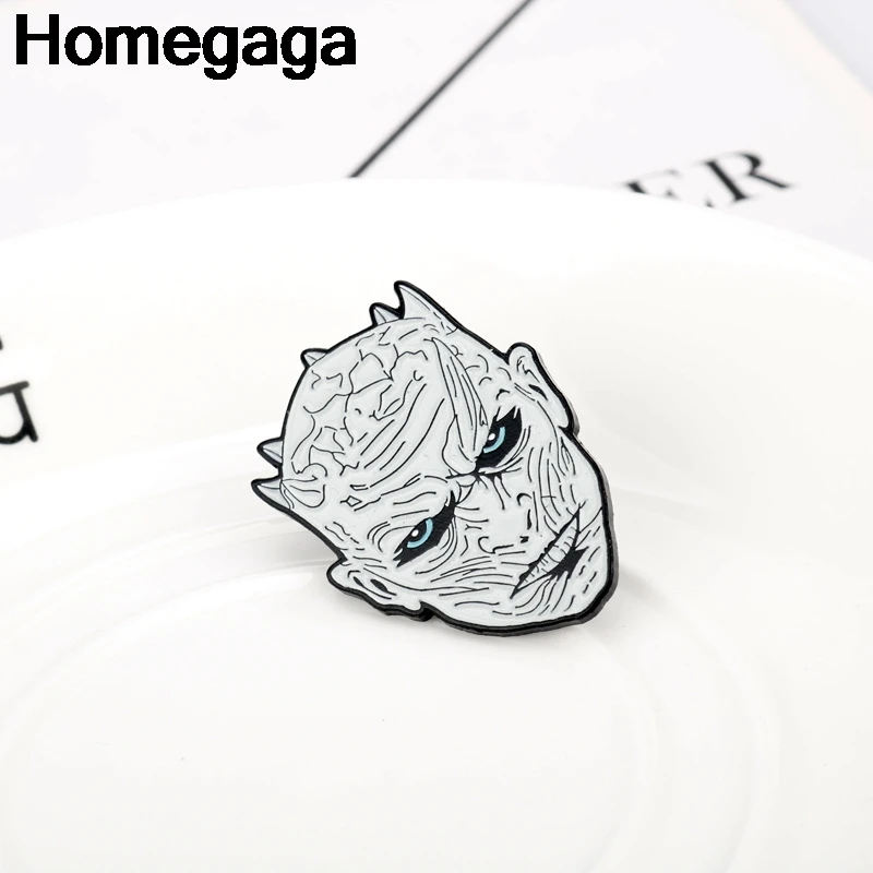 Homegaga Игра престолов ночной король цинк галстук забавные булавки броши для рюкзака, одежды для мужчин и женщин шляпа Декоративные значки медаль D2109