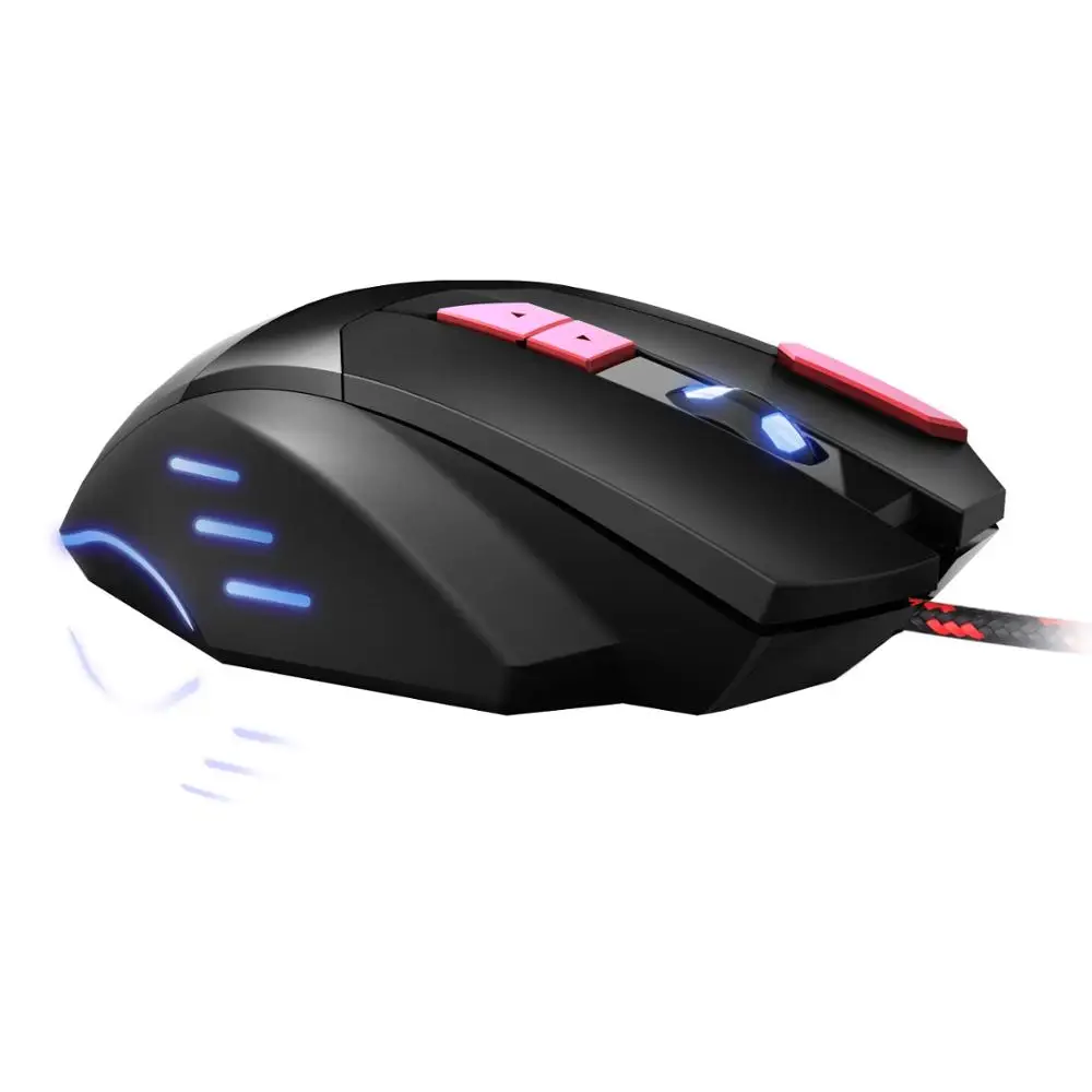 Проводная игровая мышь для Pubg игр 7 кнопок 6800 DPI светодиодная USB компьютерная