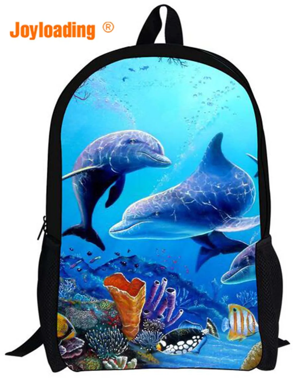 Joyloading Cartoon Dolphin Design Backpack Preppy Students Schoolbag Kids Bag | Багаж и сумки