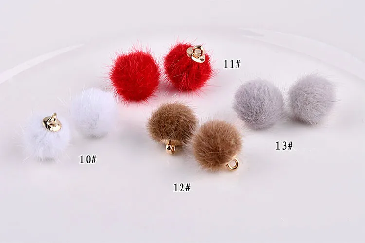 Серьги-подвески сделай сам Guazhu миниатюрные Искусственные шарики из меха норки