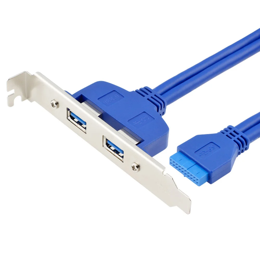 PCI Dual USB 3 0 для PC задний медный провод Женский до 20Pin кронштейн компьютерная панель