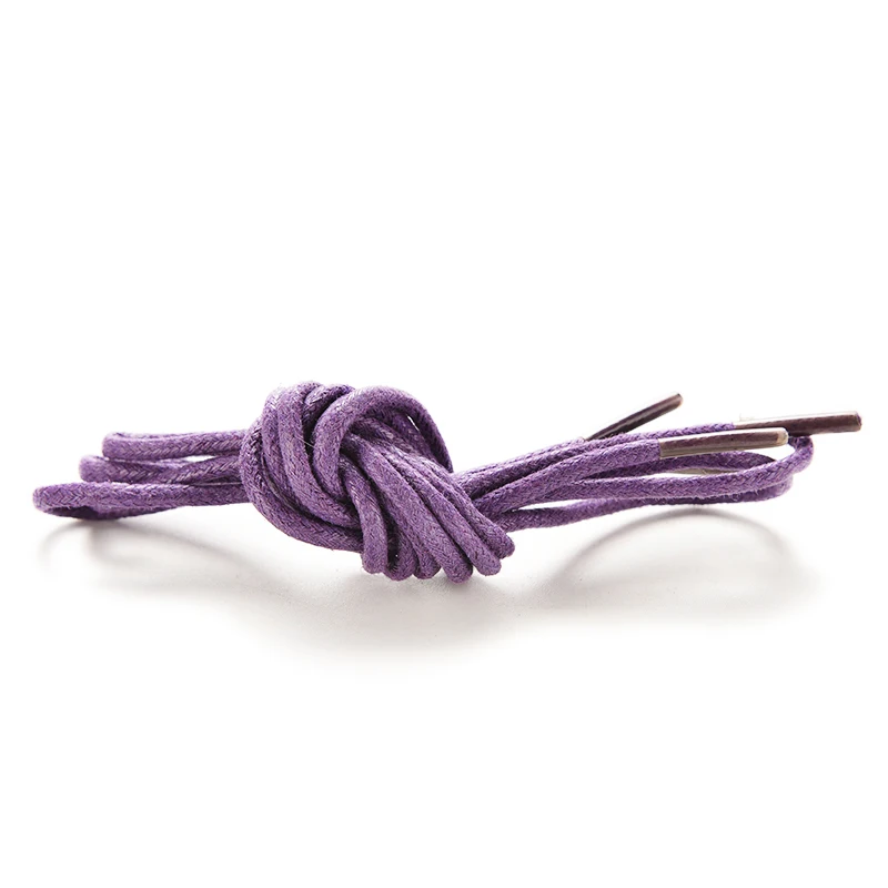 purple Нейлоновые круглые Вощеные Цветные шнурки эластичные кожаные шнурки для обуви ботинок шнурки для спортивной обуви шнур повседневная спортивная обувь Шнур 75 см - Цвет: purple