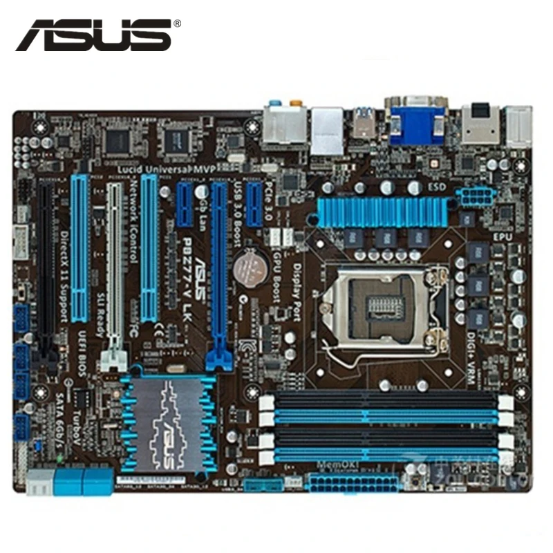 

ASUS P8Z77-V LK Motherboard LGA 1155 DDR3 32GB For Intel Z77 P8Z77-V LK Desktop Mainboard Systemboard SATA II PCI-E X16 Used