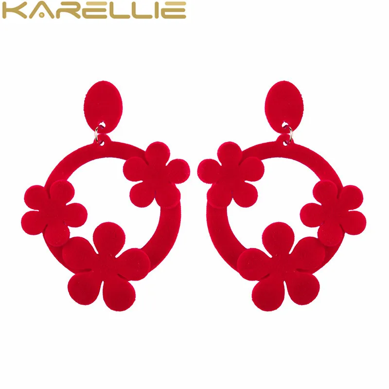 Karellie новые серьги цветок Богемный себе мотаться Висячие Для женщин оптовая