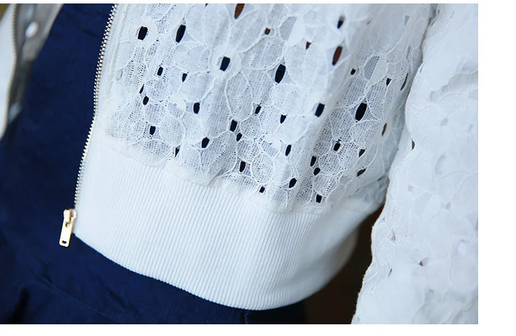 

Plus Size Short Coats Women Spring Autumn Winter 2020 Feminina Outfit Black White Chiffon Lace Thin Cardigan Coat Female A1715