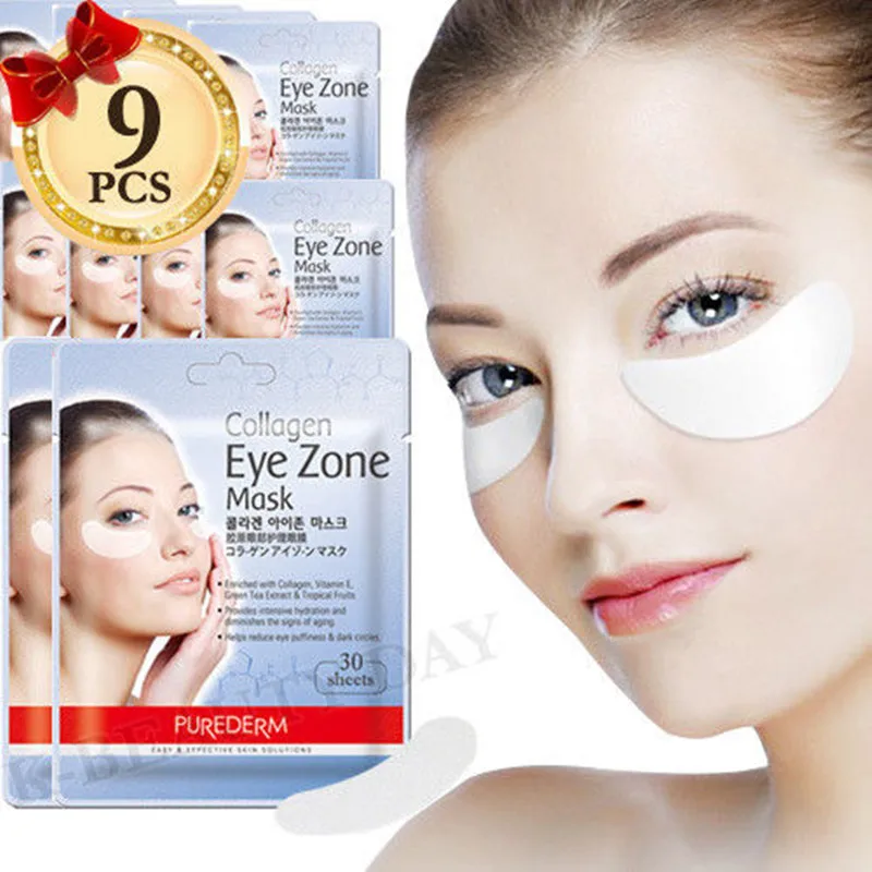 Корея косметический PUREDERM isilandon для глаз с коллагеном зоны маска лица 30 листов * 9
