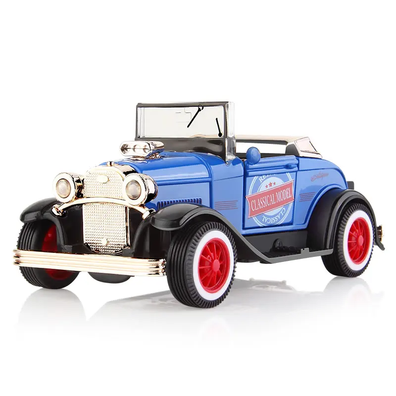 pull back car blue Игрушечный набор для автомобиля, Коллекционная модель автомобиля, литое под давлением транспортное средство, Классический ретро подарок, детская мини-игрушка, автомобиль для малышей, Brinquedos - Цвет: pull back car blue