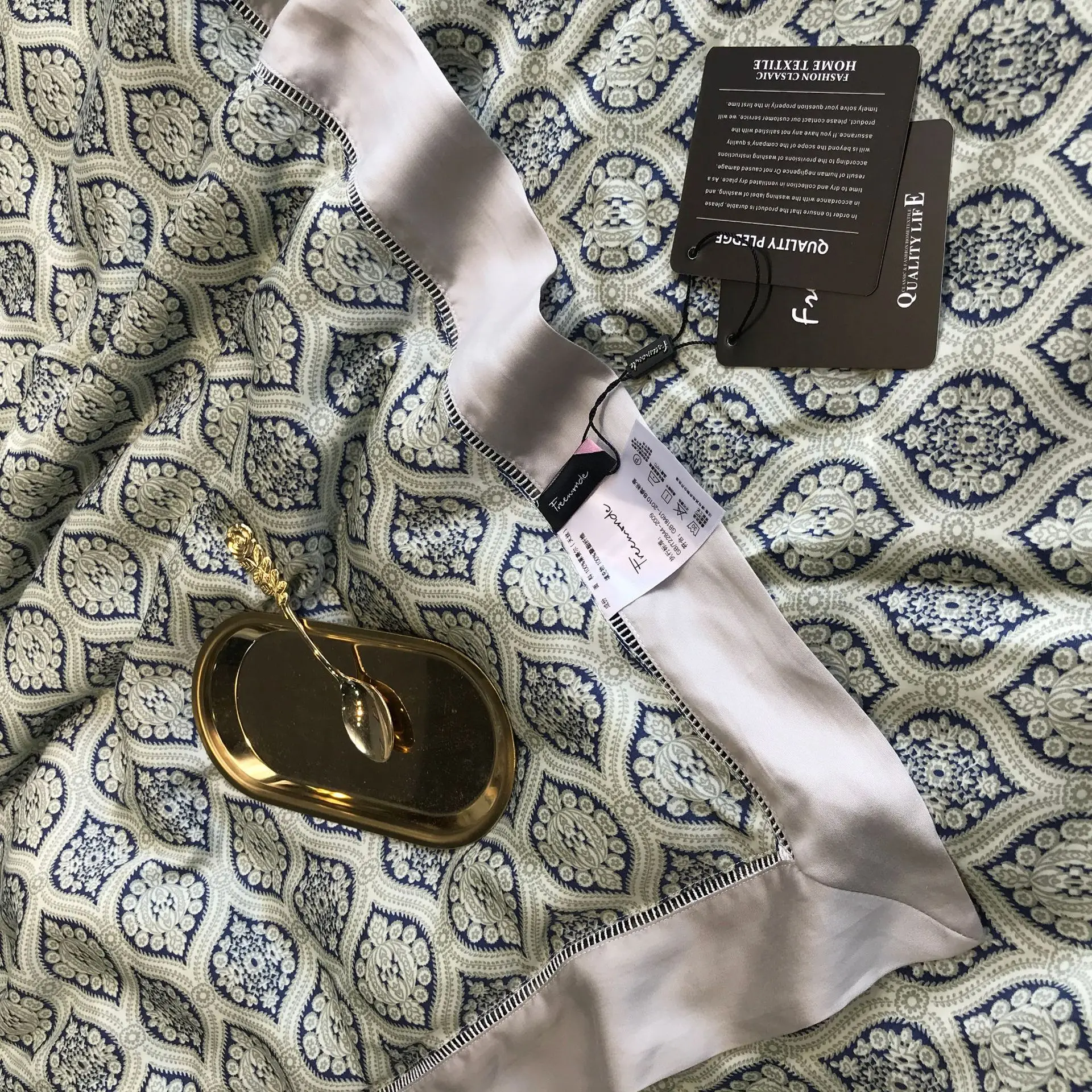 Abbiemao высококачественное постельное белье из хлопка Tencel, комплект из 4 предметов, кружевное шелковое постельное белье на весну/лето, размер queen/King