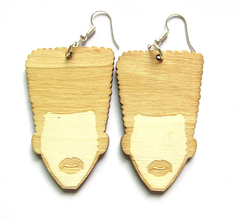 2 цвета avialbale африканские формы женские деревянные серьги|wooden earrings|african wooden