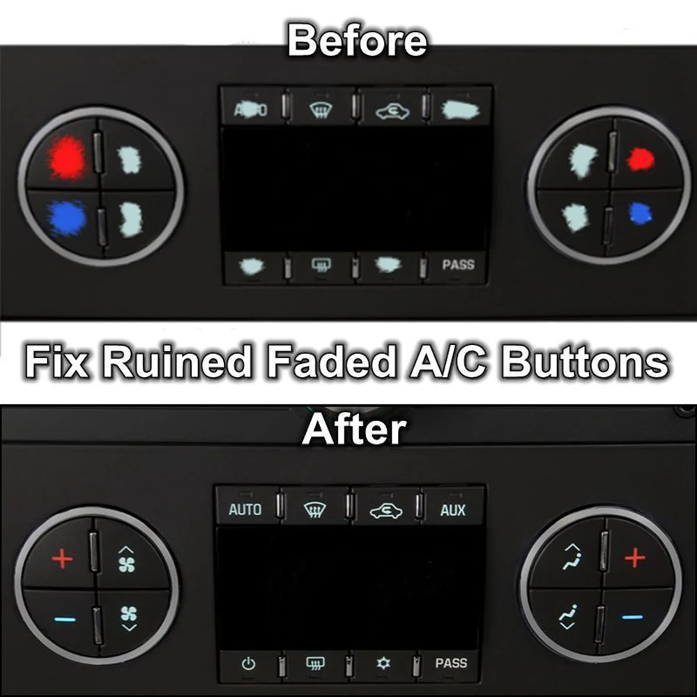 AC Car Button Repair Decals Stickers Steering Air Condition Sticker for Audi Universal Kit Styling Replacement Vehicle | Автомобили и
