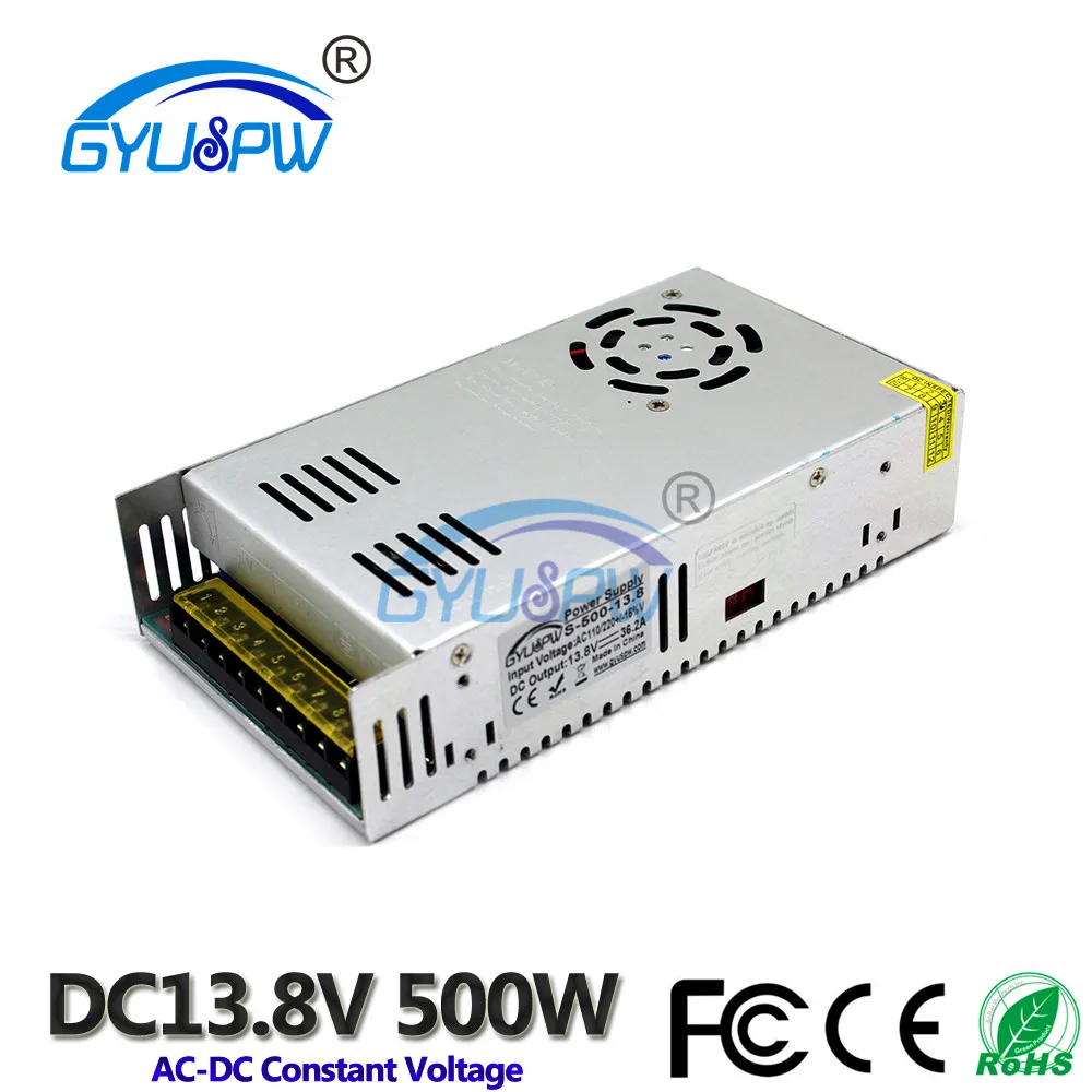 500W 36A 13,8 V DC одиночный выход переключатель питания Трансформатор 110v 220v AC к DC13.8V SMPS для Led светильник CNC CCTV