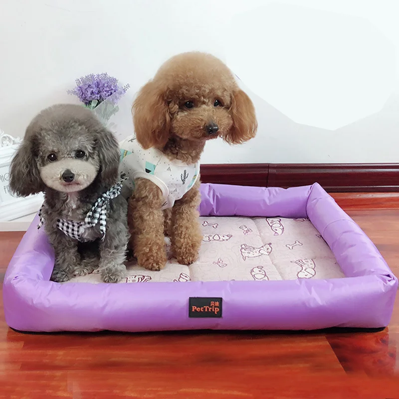 Cartoon Waterproof Cooling Dog Sleeping Bed Summer Anti-dirty Pet Mat Thicken Kennel For Large Small Dogs | Дом и сад