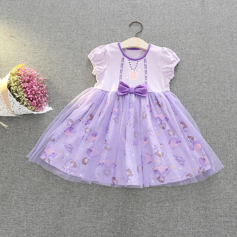 Детское платье принцессы Белоснежки для девочек костюм Софии Белль маскарадное