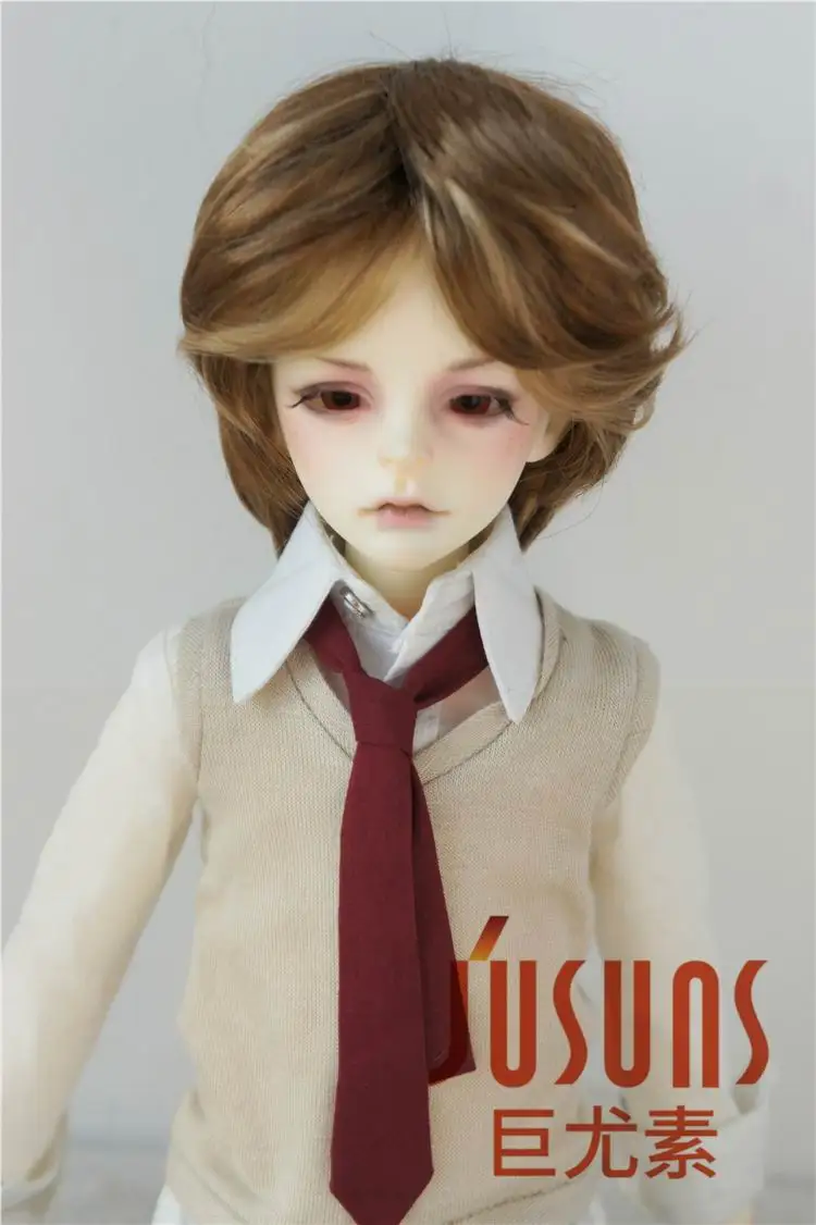 Blend brown SM4SM4B JD192 1/4 модный синтетический мохеровый парик BJD кукла парик природа мальчишеская 7-8 дюймов MSD кукла аксессуары - Цвет: Blend brown SM4SM4B
