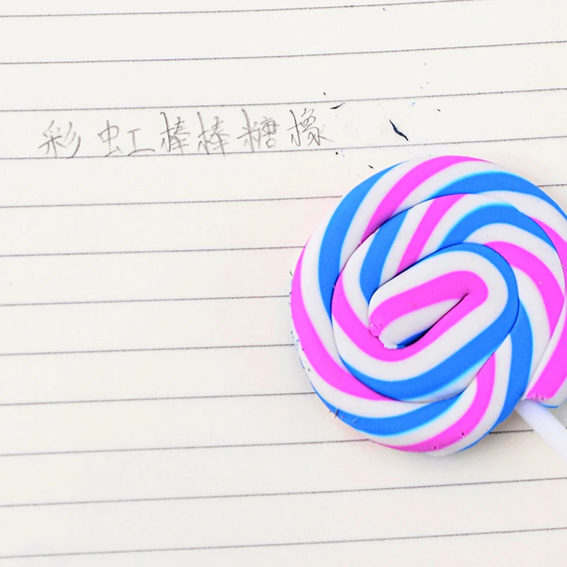 4 шт./лот креативный резиновый ластик для леденцов Kawaii мягкие прочные гибкие