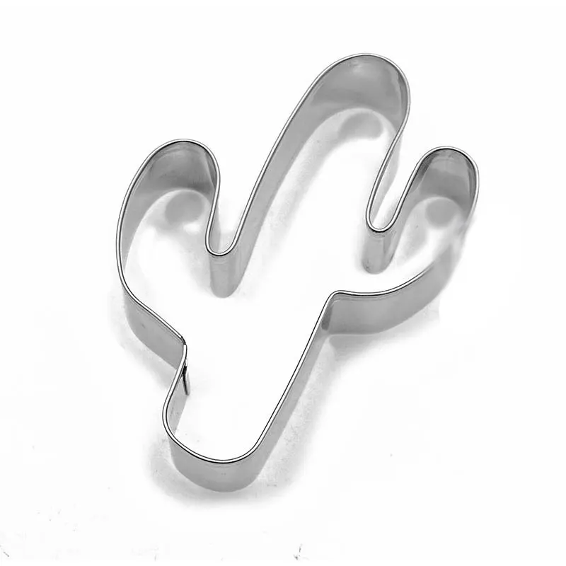 Stainless Steel Cactus Shape Cookie Cutter For DIY Decorating Biscuit Cake Coffe Kitchen Baking Fondant Candy Mold Accessories | Дом и сад