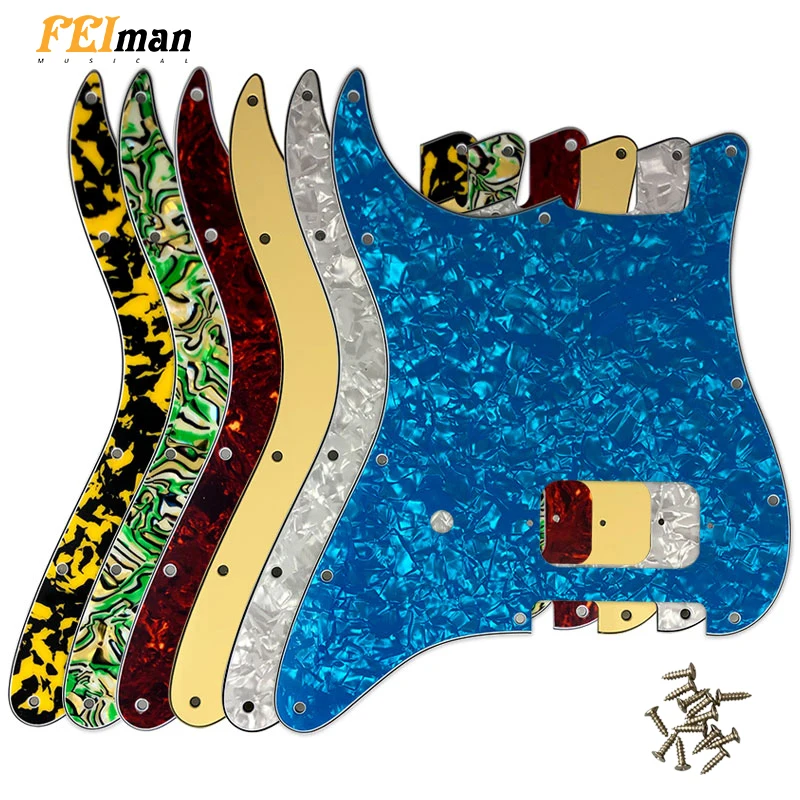 

Pleroo Guitar Pickguards With 11 Screws Suit For Fender Left Handed Tom Delonge Strat Guitar With One Bridge Humbucker