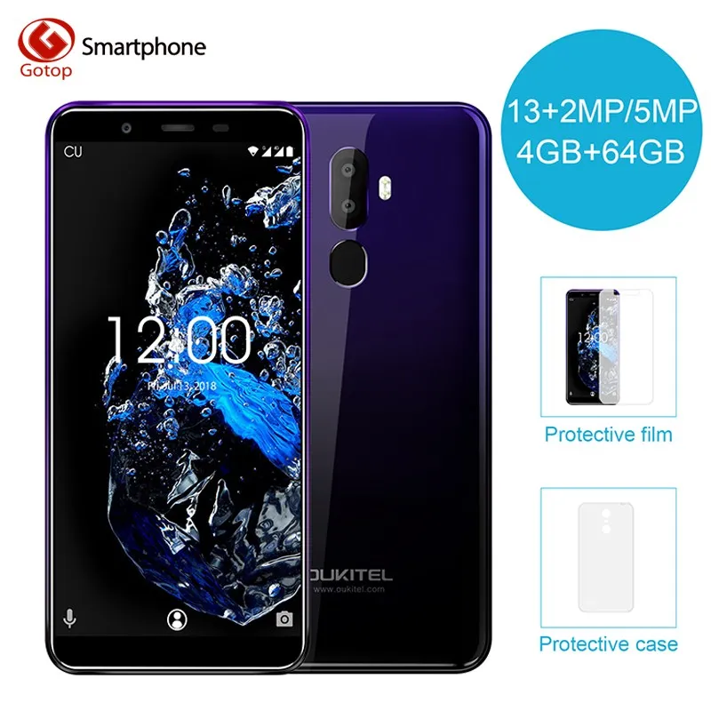 Oukitel U25 Pro 5,5 дюймов Android 8,1 4 Гб ОЗУ 64 Гб ПЗУ мобильный телефон MTK6570T Восьмиядерный мобильный телефон 3200 мАч 13 МП+ 5 МП 4G смартфон