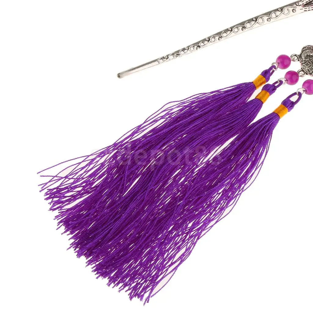 Заколка для волос с цветами Kanzashi Tassel Chignon Винтаж для кимоно Hanfu