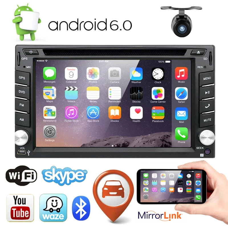 Двойной 2 din Android 7 1 Авторадио автомобиля DVD аудио 2din радио gps навигация стерео Bluetooth