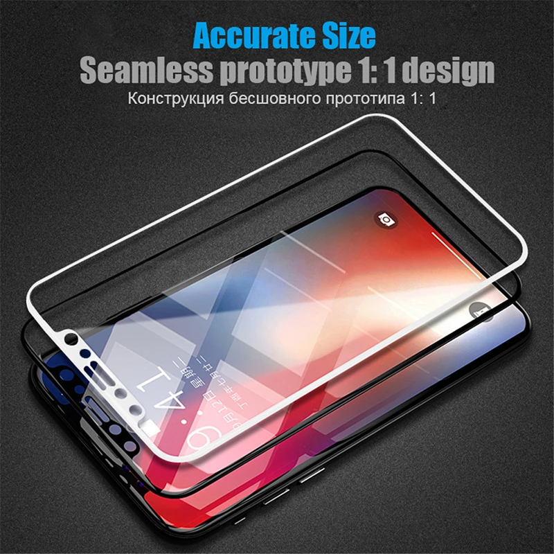 3D полное покрытие изогнутый мягкий край закаленное стекло для iPhone Xs max защита экрана на X XR Полное защитная